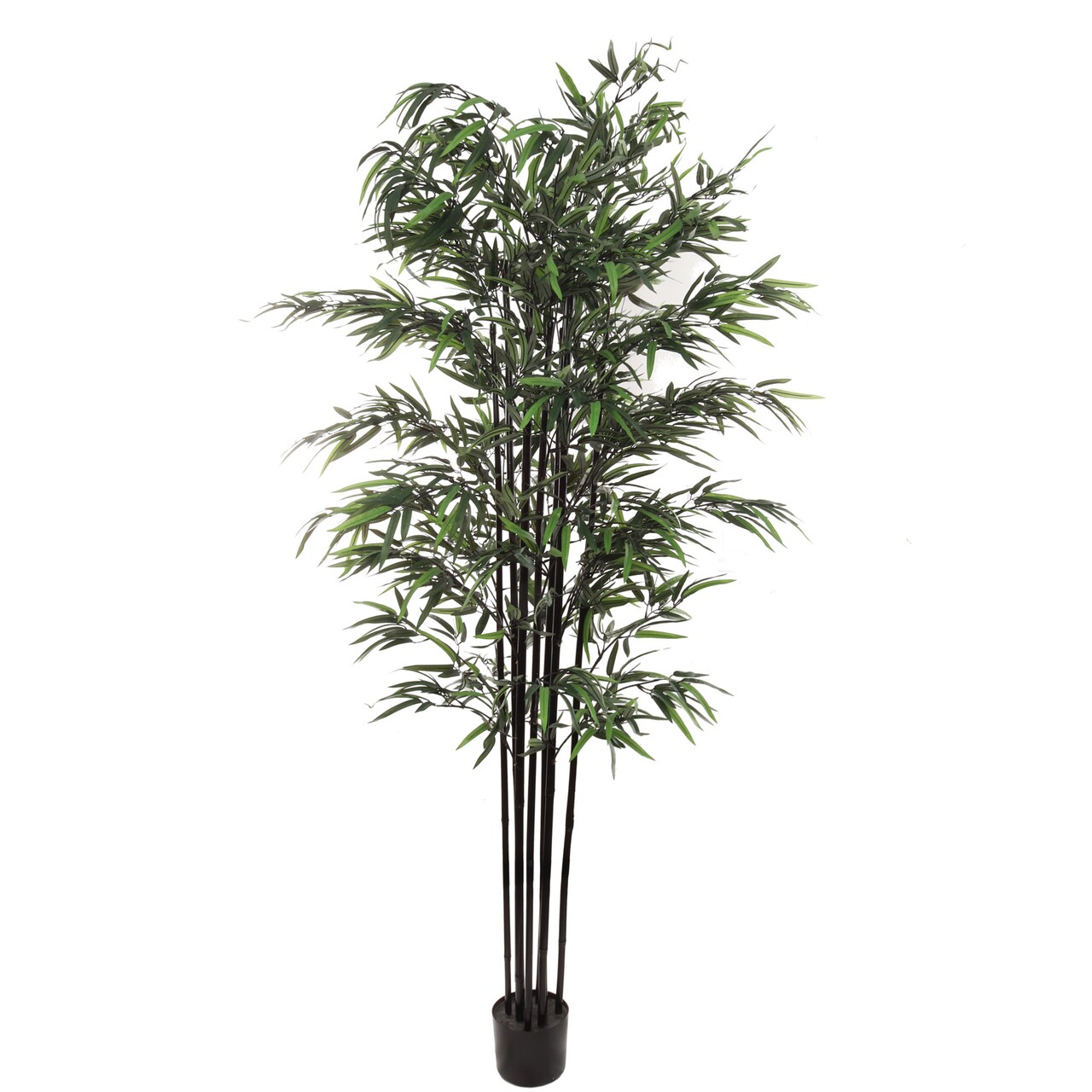 6' Black Bamboo Tree in Black Pot with 1296 Silk Leaves - Elegant Faux Decor for Home & Office, Floral Home by Artificial Flowers